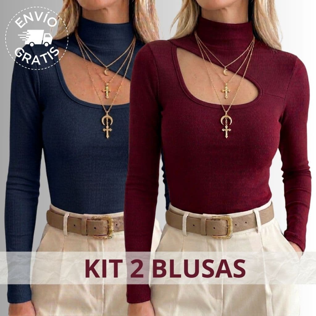Blusa feminina BLUSAS RECORTE frio inverno elegante básica outono boho chic pelúcido luxo blusinhas.
