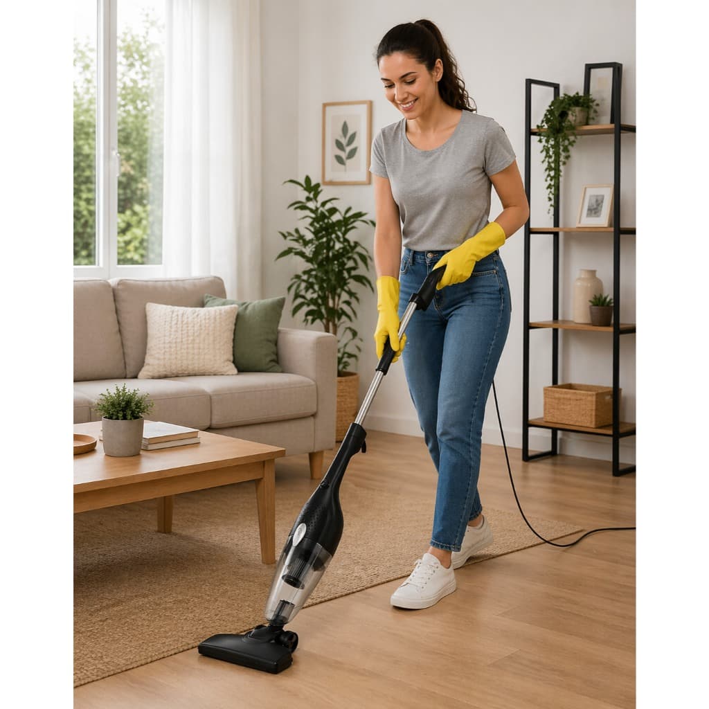 Aspirador Portátil Vertical Com Fio 220v Limpeza Prática Potente 2 Em 1