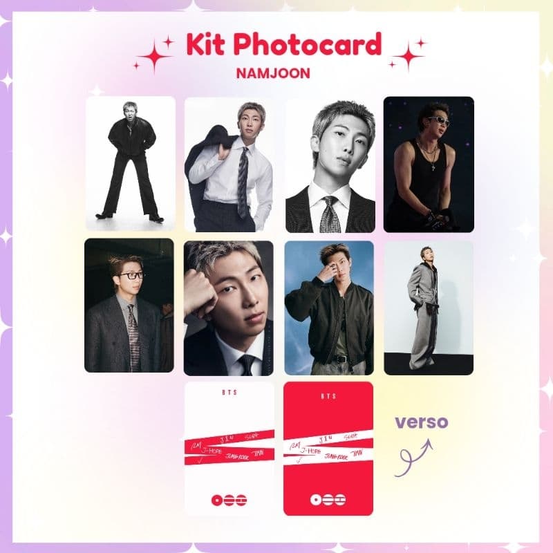Kit 8 Photocards Bangtan Boys ARIRANG UTT - Photocard Fanmade fotos prontas (LEIA A DESCRIÇÃO)