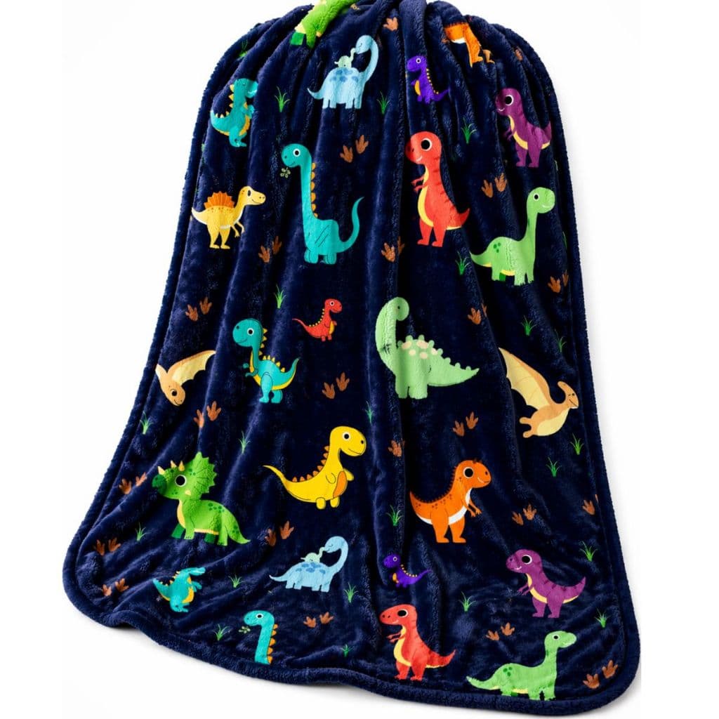Manta Mantinha Cobertor Coberta Infantil Menino Soft Microfibra Pequena Viagens Passeios Dinossauro