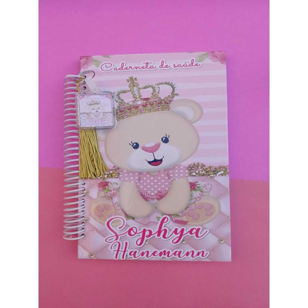 caderneta vacinação bebe menina diversos temas personalizado