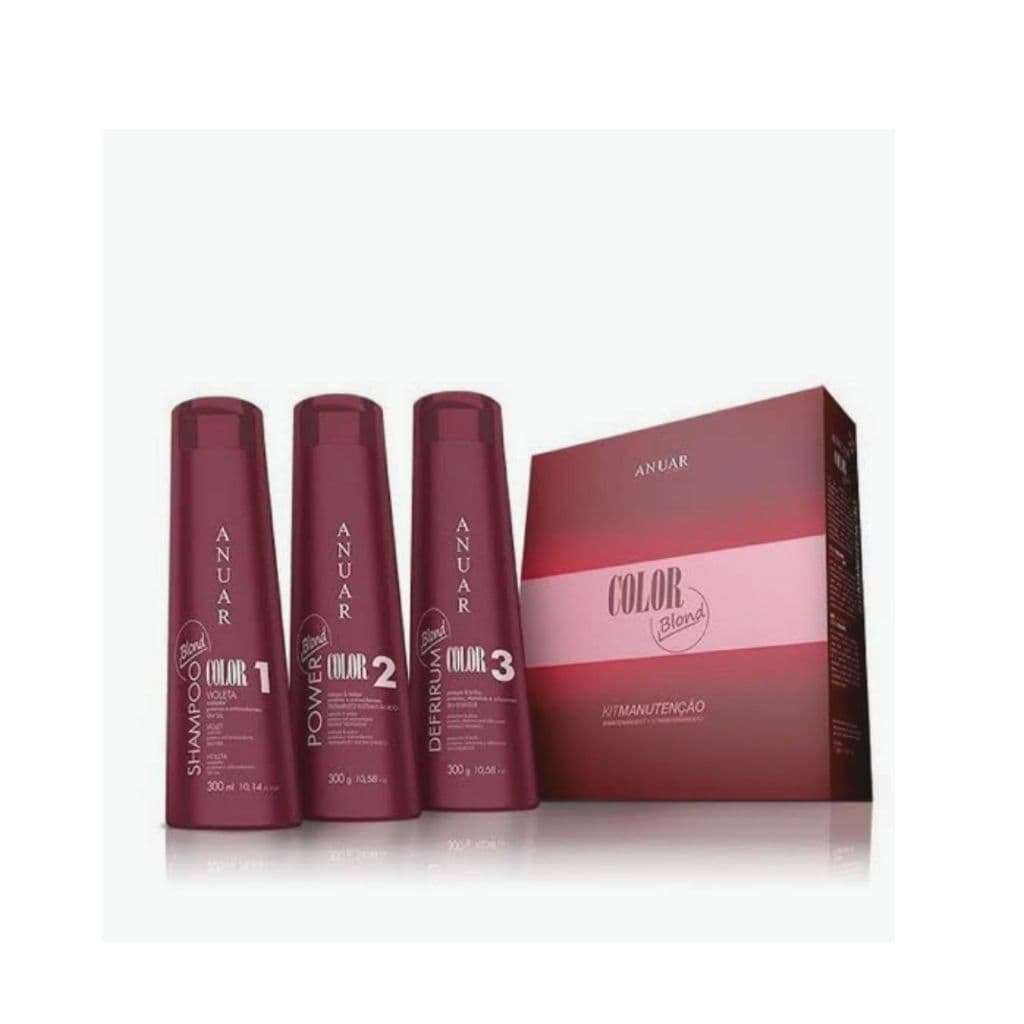 Kit Manutenção Blond Cabelos Loiros e Descoloridos - Pigmento Violeta - Efeito Platinado - 900ml - Anuar