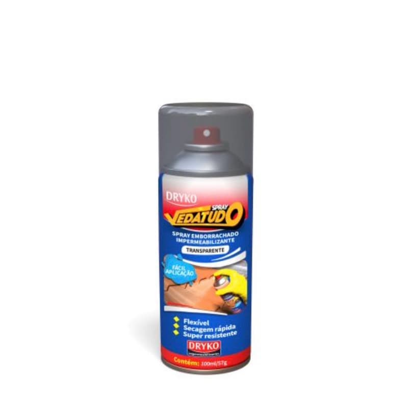 Spray Veda Tudo Borracha Líquida Impermeabilizante Transparente 100ml