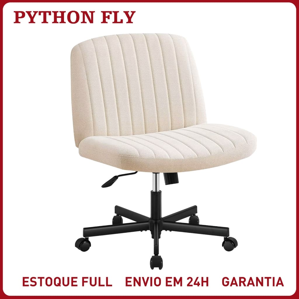 Cadeira Giratória de Escritório PEQUENA e Ergonômica - Encosto Macio, Inclinação Ajustável 20° | Base Estável 150kg