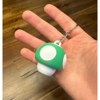 Cogumelo mario bros verde tipo clicker anti stress