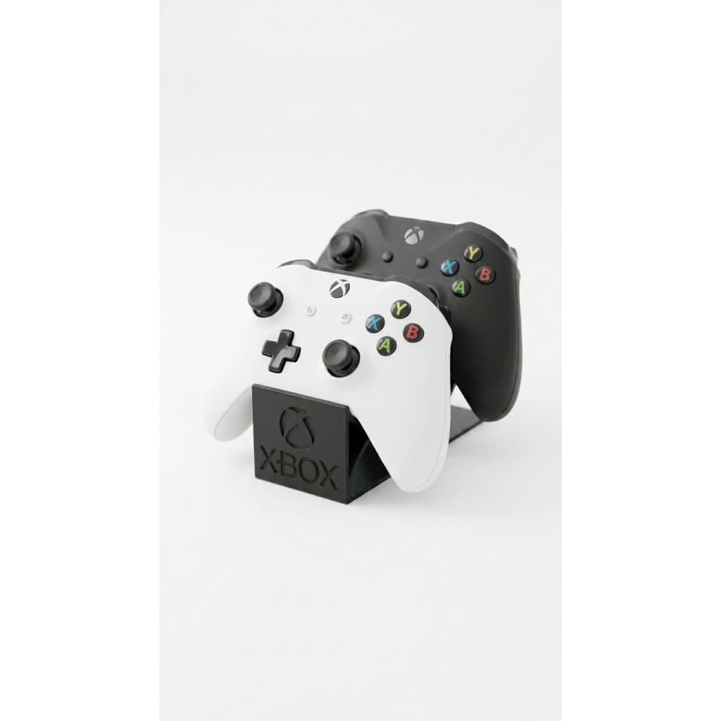 Suporte Duplo para Controle Xbox One | Organizador Gamer 2 Controles | Base Estável | Preto ou Branco