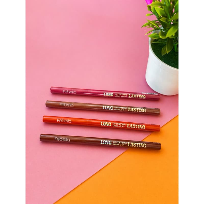 Lápis Labial Febella Lip Contorno Long Lasting, Lápis Labial Cores