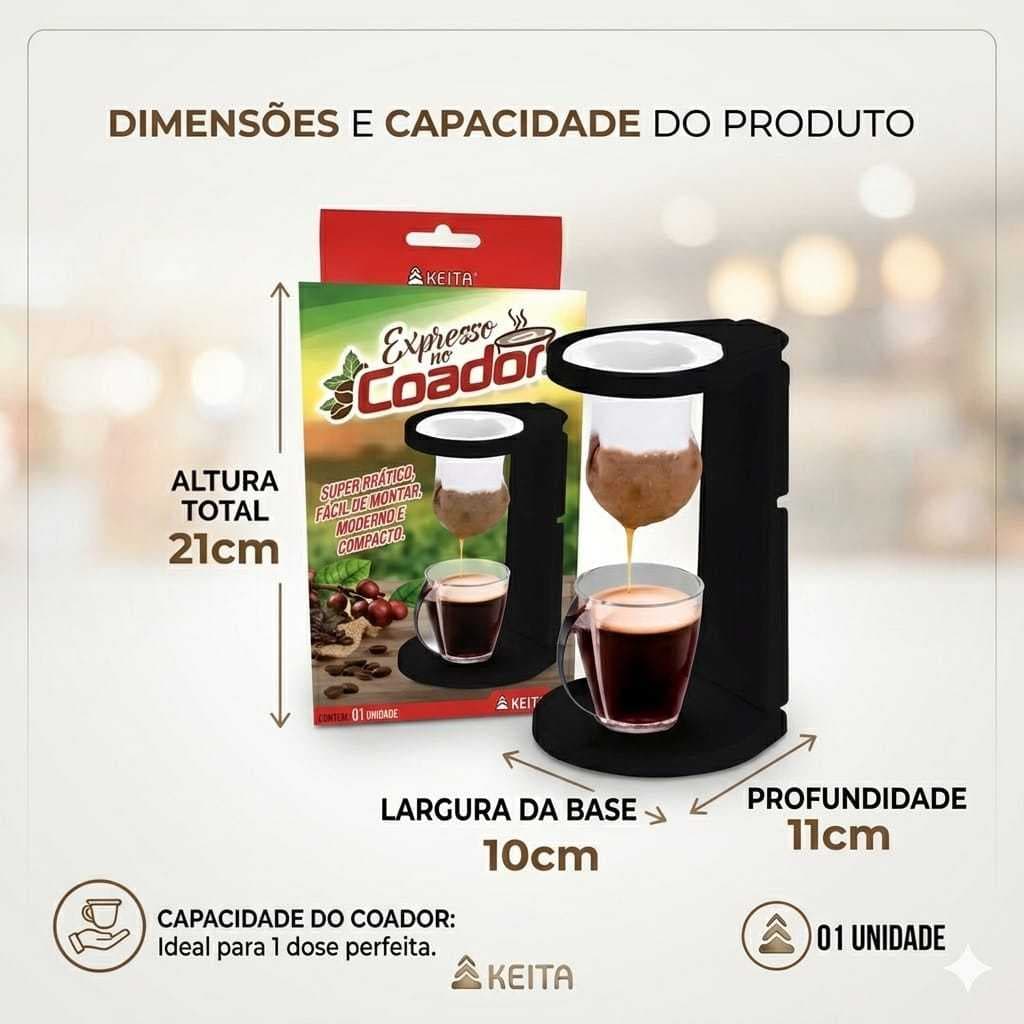 Mini Coador de Café e Chá de Pano Mariquinha Cozinha.