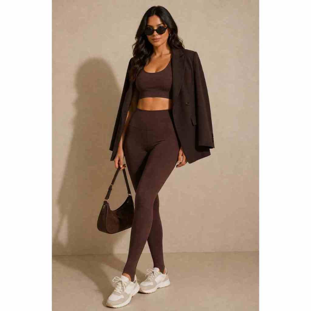 Calça fusô legging pezinho feminina academia casual em suplex power não fica transparente