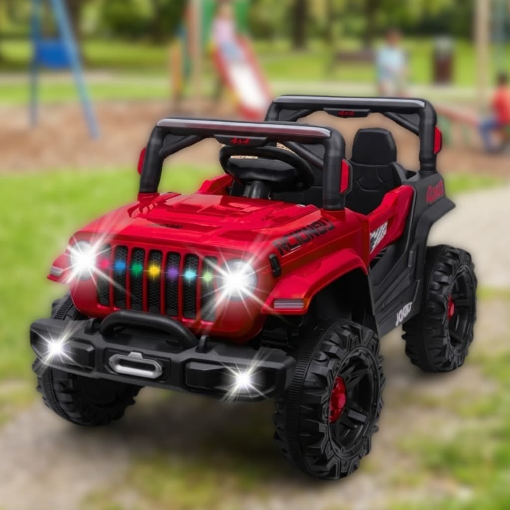Carro Carrinho De Passeio Infantil Jipe Elétrico 12v Carregador Bivolt Kids Luzes Led Controle