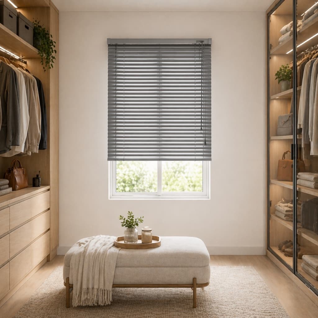 Persiana PVC Horizontal 120x130cm Ajustável Controle de Luz Sala Quarto