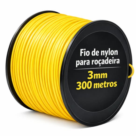 2kg 300 M Carretel roçadeira aparador de grama fio de nylon para roçadeira 3 milímetros bobina rolo