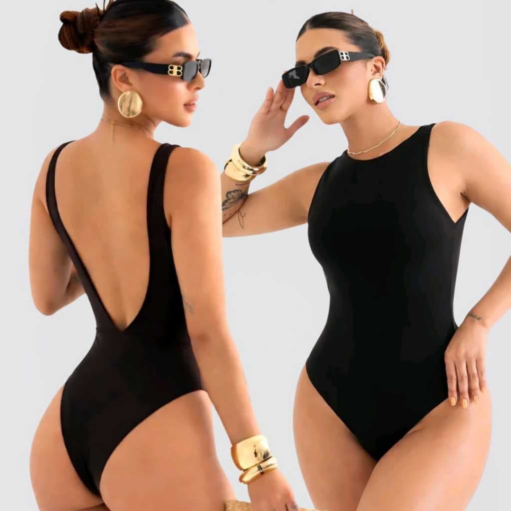 body regata costa nua maio poliamida moda feminina costa aberta alça larga S/bojo look feminino básico tendencia 2026