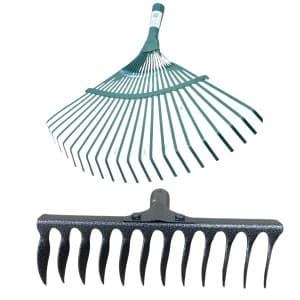 Kit Jardinagem 2 em 1 Ancinho 12 Dentes + Rastelo 22 Dentes Metálico (Sem Cabo)
