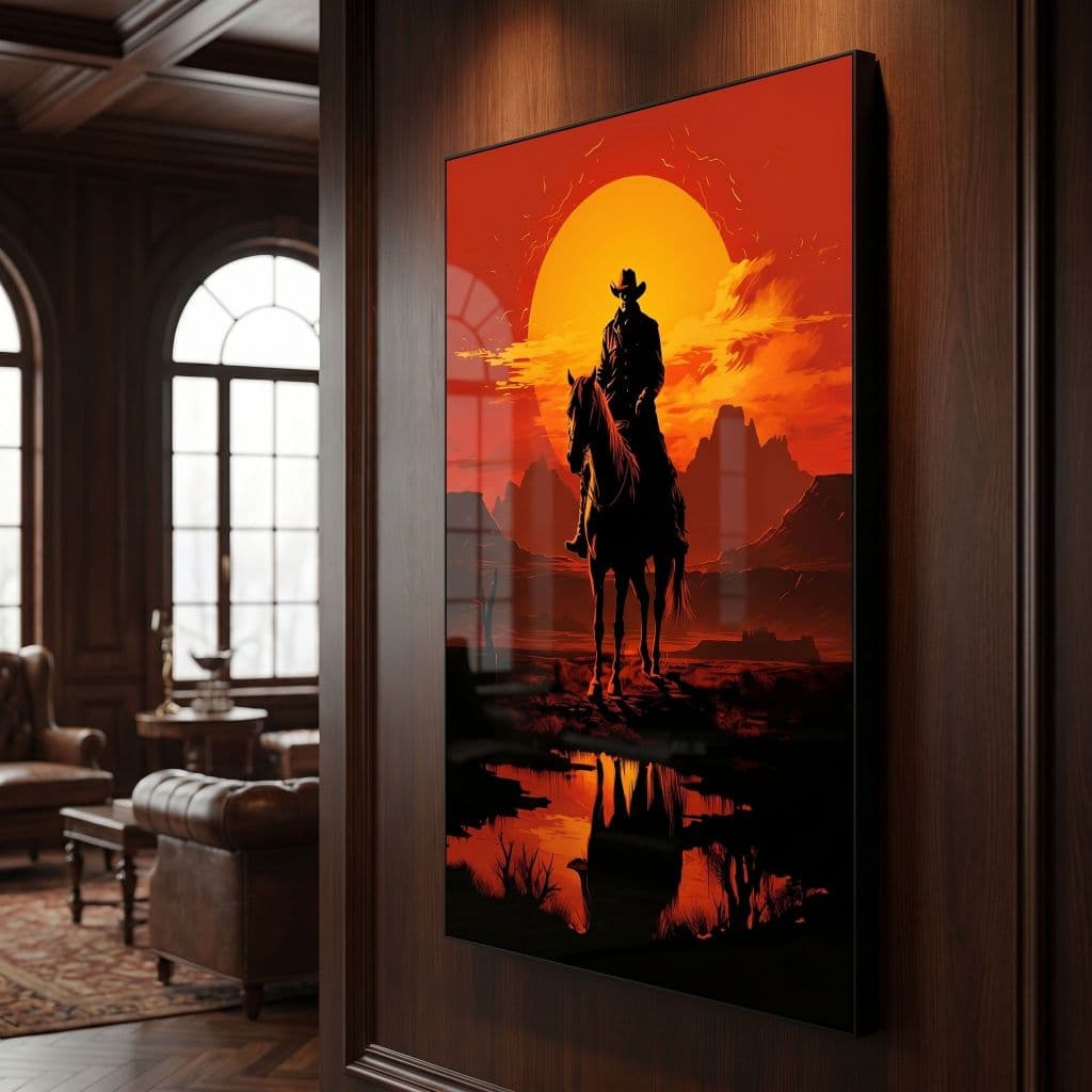 Quadro Parede Decorativo Red Dead Redemption 2 Jogo rdr2 Arthur Morgan Cavalo 1 Peça Vários Modelos