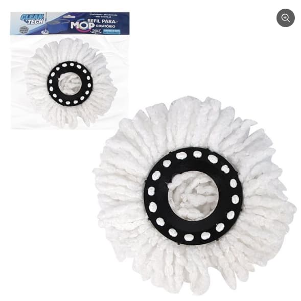🔥Promoção Refil Mop Giratório Microfibra Universal 13L Limpeza Pesada Encaixe Padrão🚀