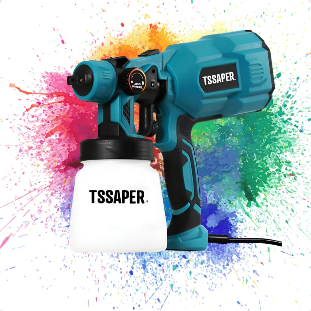 Pistola De Pintura Elétrica Pulverizador Hvlp 550w Com 3 Bicos 110V Reservatório 800ml Controla O Fluxo E Comprimento