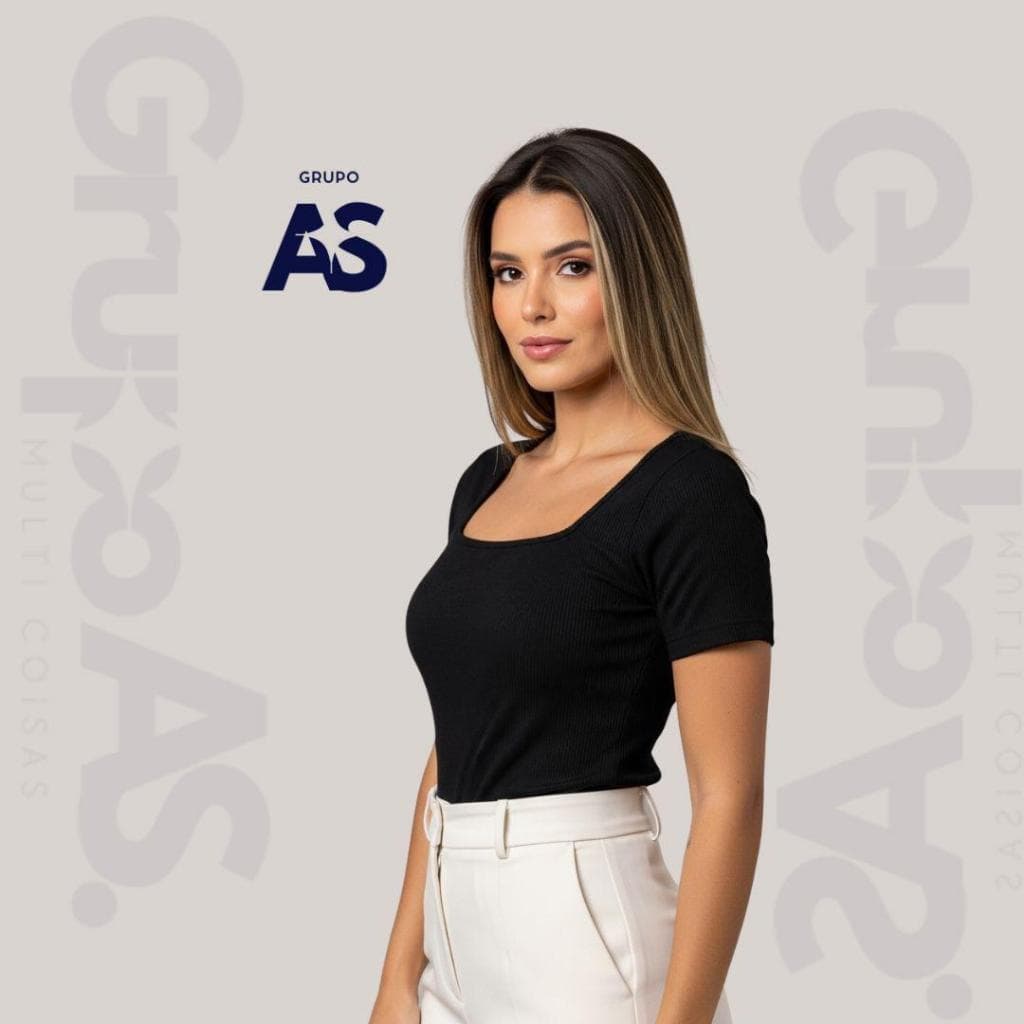 Kit 1 Blusinha Baby Look Canelada - Casual Dia a Dia Elegante Básica Lisa Moderna Tendência Influencer Novidade