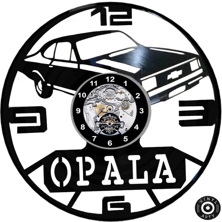 Relógio de parede Opala feito em disco De Vinil - Relógio De Vinil Disco LP carro antigo
