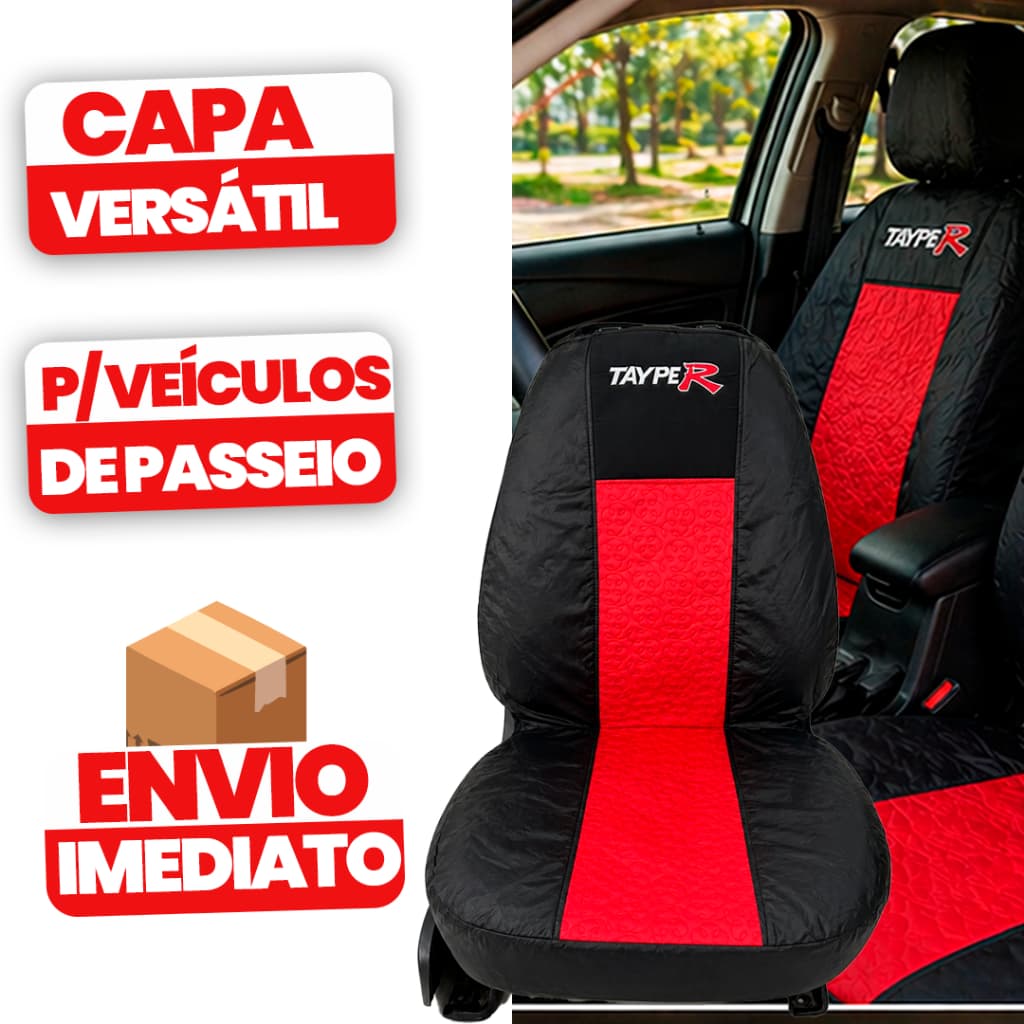 Capa Banco Carro chevrolet volks fiat  Nylon tecido vermelho bordado central Universal kit Completo