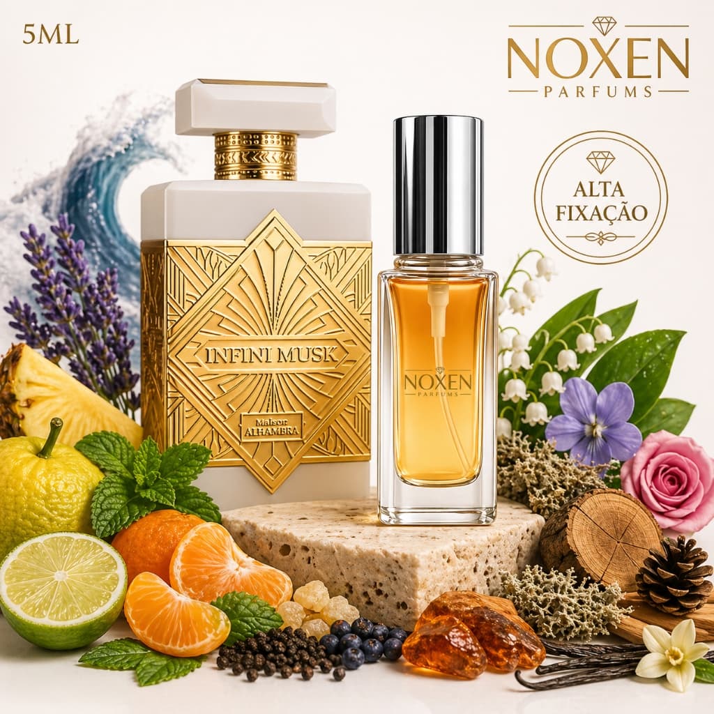 Perfume feminino 5ml Premium Vidro Spray Infini Musk Elegante Suave Importado