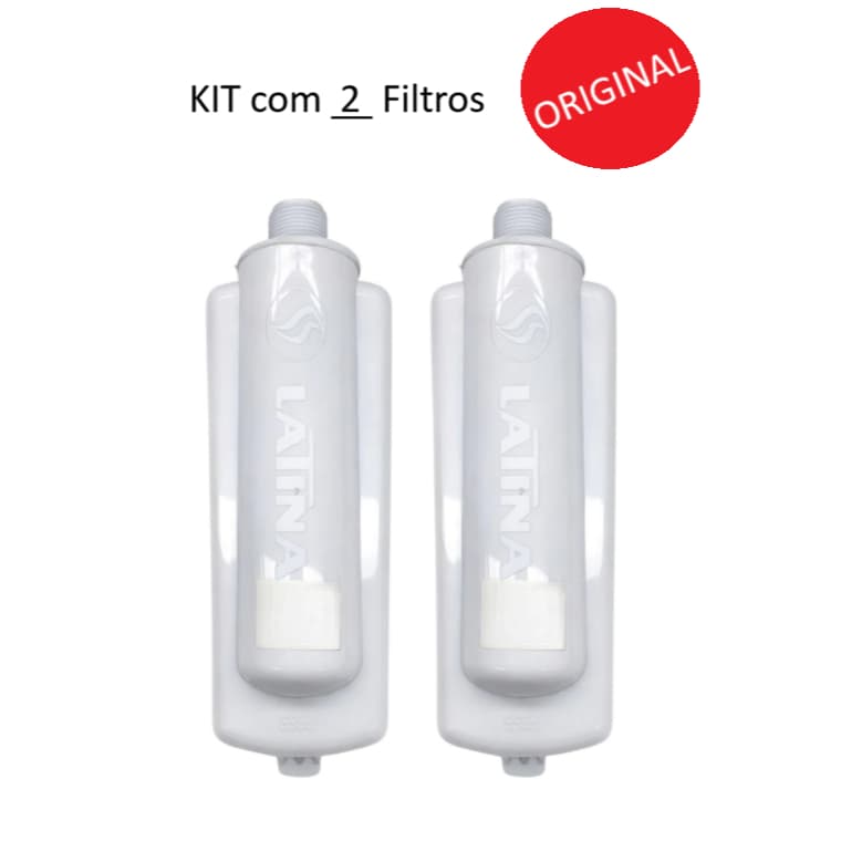 Kit c/ 2 Filtro Refil Latina ORIGINAL para Purificador de Água PURITRONIC, PURIICE, PURIMIX, PA335.