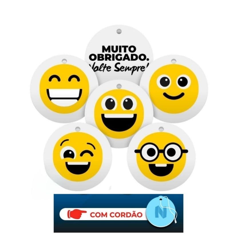 Aromatizante Automotivo Cheirinho P/ Carro Estampa Emoji Com Essência 60 Unidades
