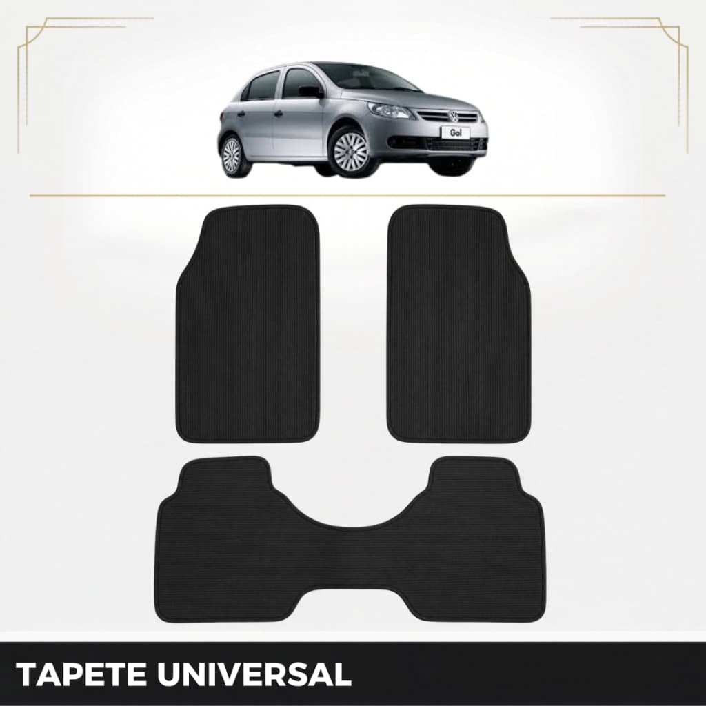 Tapete para Carro Fiat (3 Peças) – PVC Universal Premium