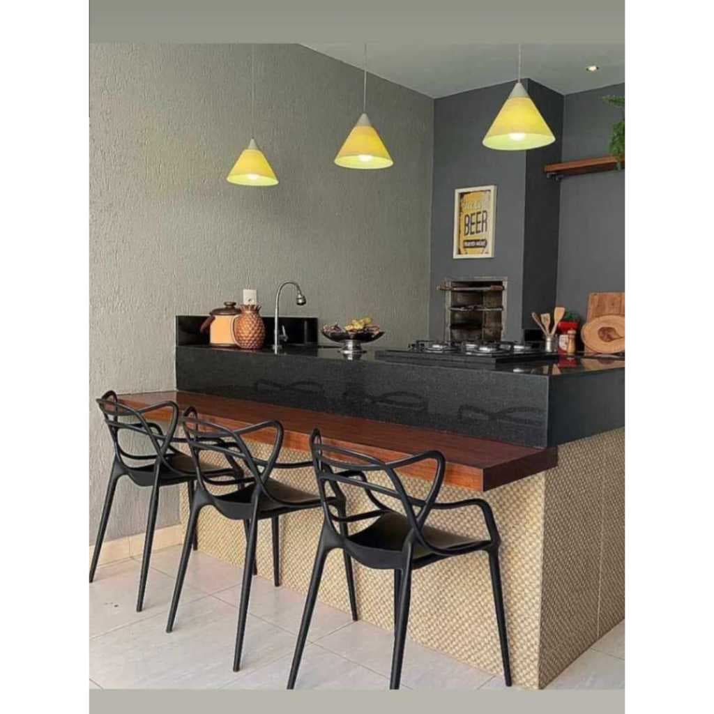 Kit 3 Cadeiras Allegra | Design Sofisticado e Empilhável | Suporta até 140kg | Envio Rápido