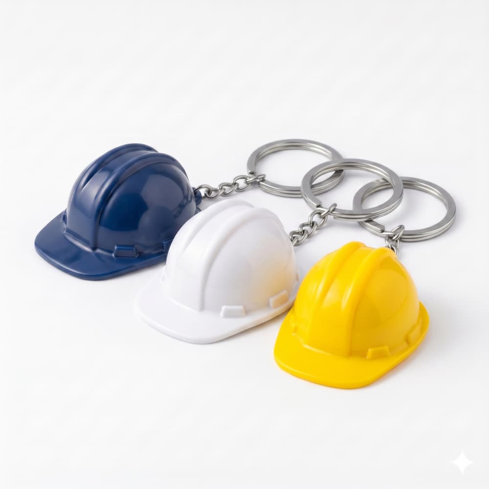 Chaveiro Capacete Engenheiro, Mestre de Obras, EPI, Brinde Top, Presente para equipe construção