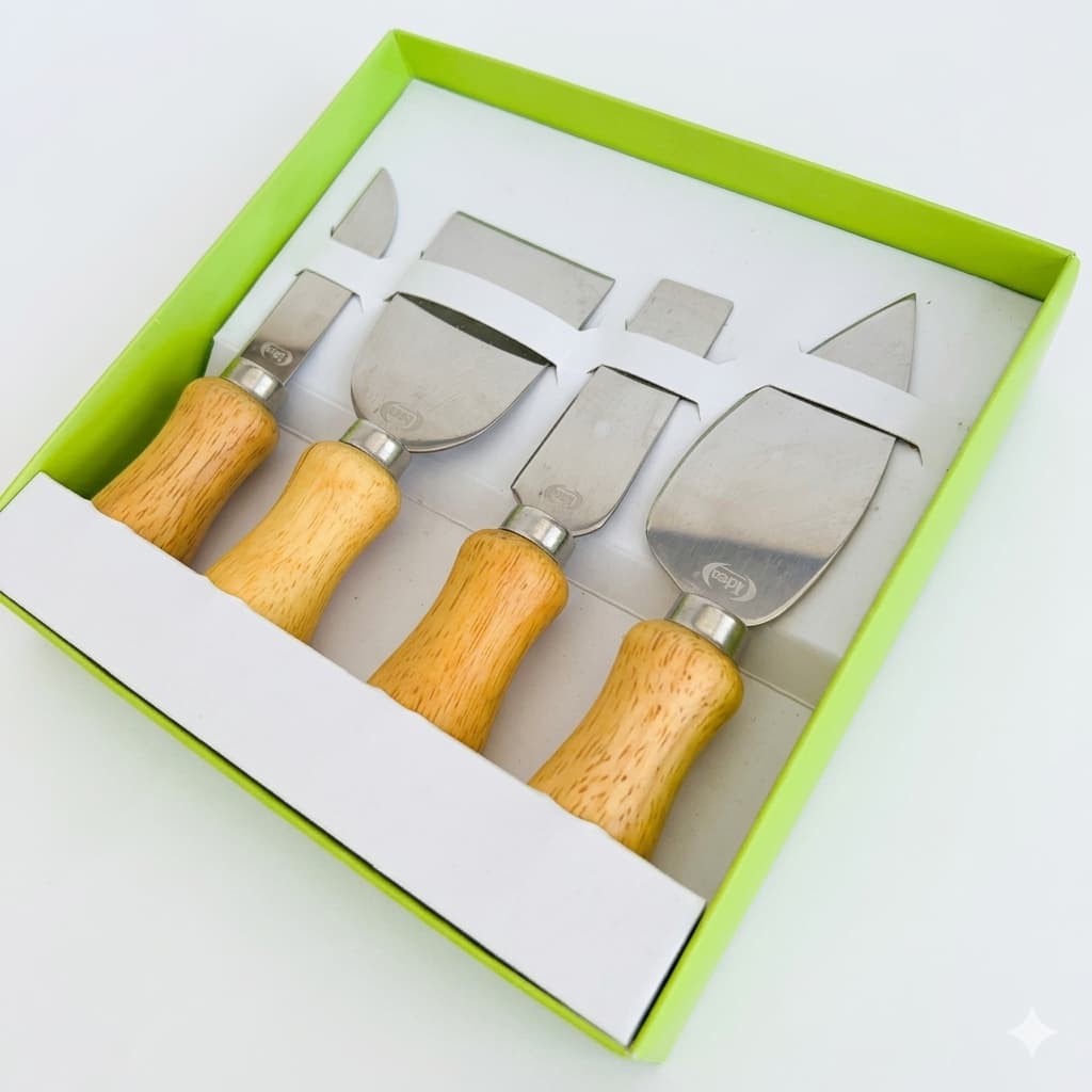 Kit Espátulas Inox Queijos E Frios C/ 4 Peças Idea 4024