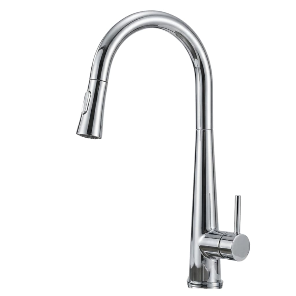 Torneira Extensivel Misturador Monocomando Bico Extensivel Pull Down Bica Alta Jato e Spray Aco Inox Cozinha Gourmet