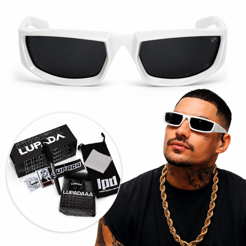 Óculos Polarizado Cyberpunk Y2K Aesthetic Fashion Original Retangular Unissex Escuro Proteção Uv400