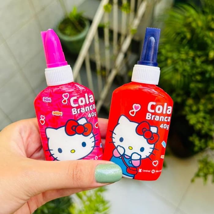 Cola Hello Kitty Liquida 40g Leo&Leo Papelaria Fofa Kawaii Material Escolar Presente Infantil