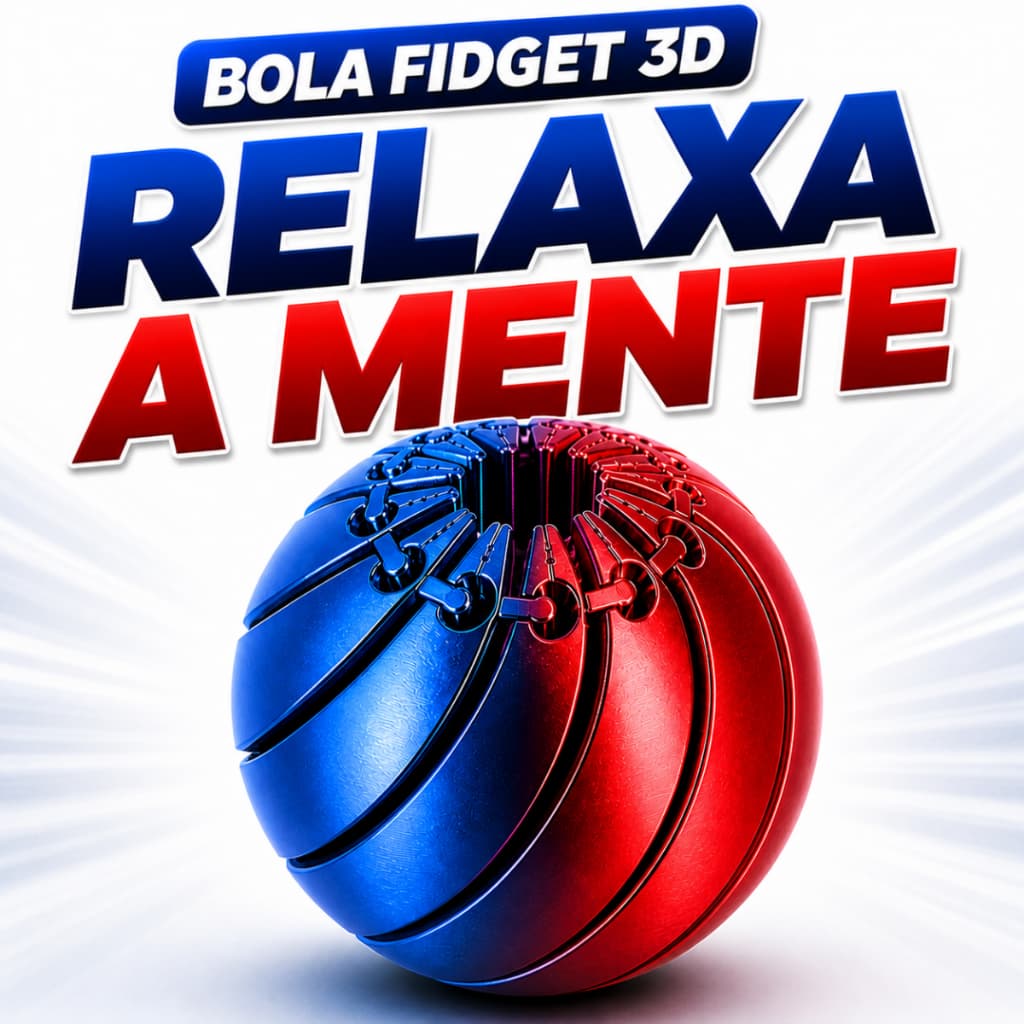 Bola Fidget Infinita 3D Brinquedo Sensorial Anti Estresse Ansiedade Relaxante Fidget Toy
