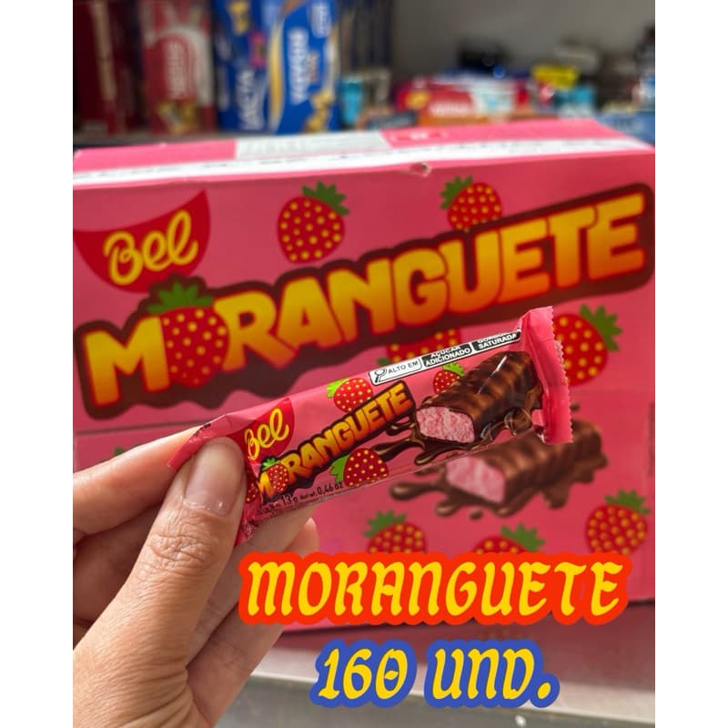 Chocolate Moranguete caixa fechada com 160 unidades