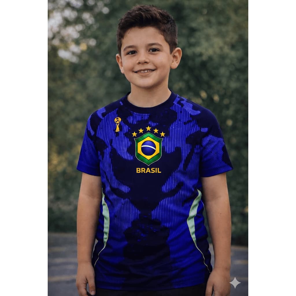 Camiseta Infantil Masculina Modelagem Unissex Básica Casual Macia Infantil 2026