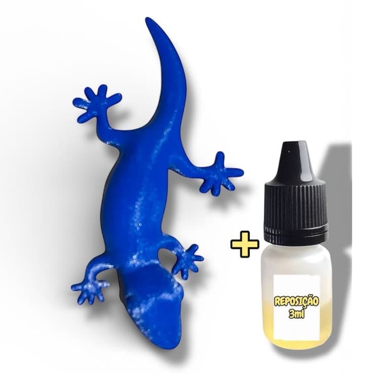 Kit Aromatizador Automotivo Lagartixa 3D AirTixa + Refil Extra – Essência Black Intense