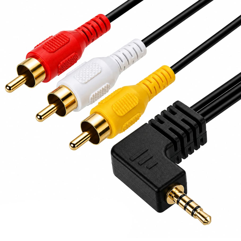 Cabo Auxiliar P2 3,5mm AV para 3 RCA Macho 1.5M