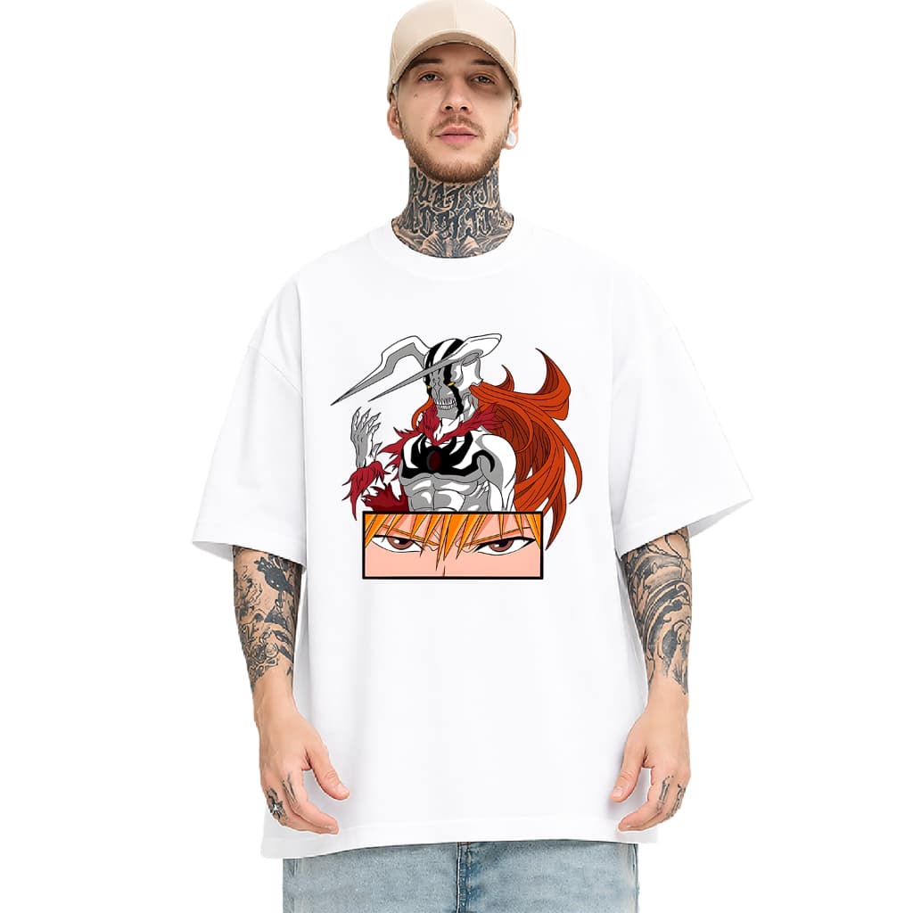 Camiseta Oversized 613 Masculina - Estampa Guerreiro Dark Olhar Intenso Impacto Visual