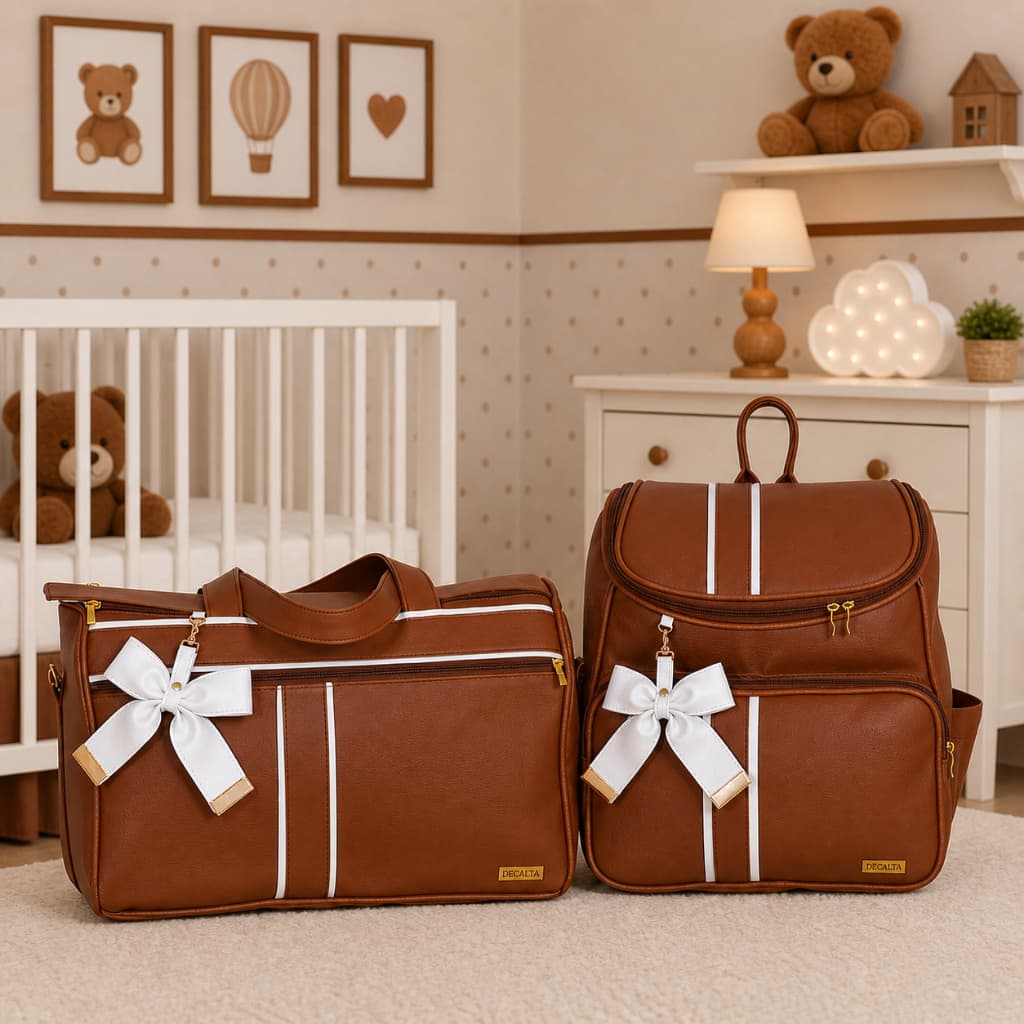 Kit Bolsa Maternidade Menino/Menina Bag e Mochila Coleção New York  - 02 Peças