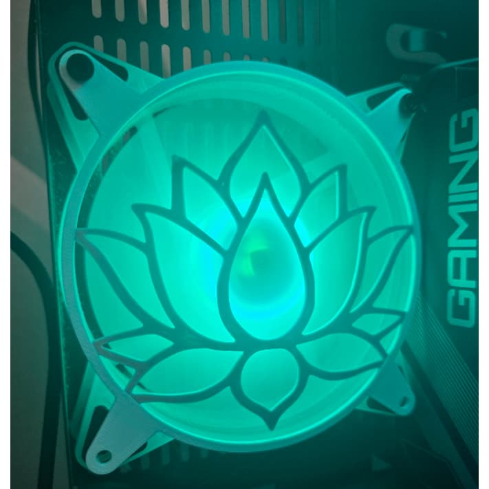 capa fan pc flor de lótus, fan grill lotus, tampa ventoinha, acessório gabinete, setup, cover lotus flower 120mm