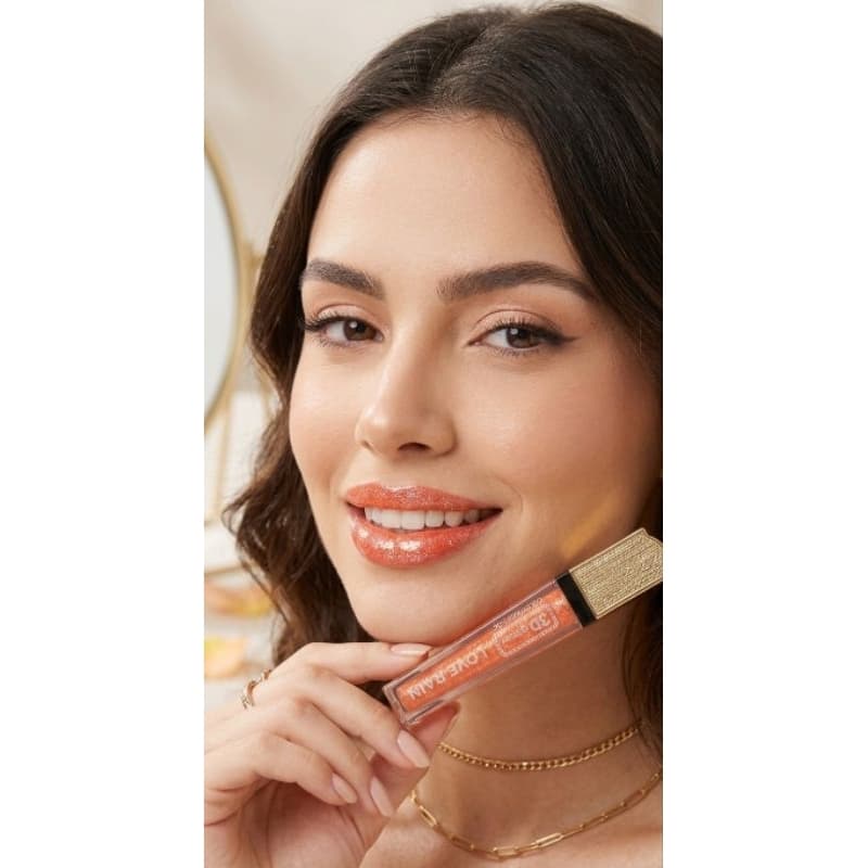 Gloss Labial 3D Glitter Love Rain - Brilho Intenso e Longa Duração
