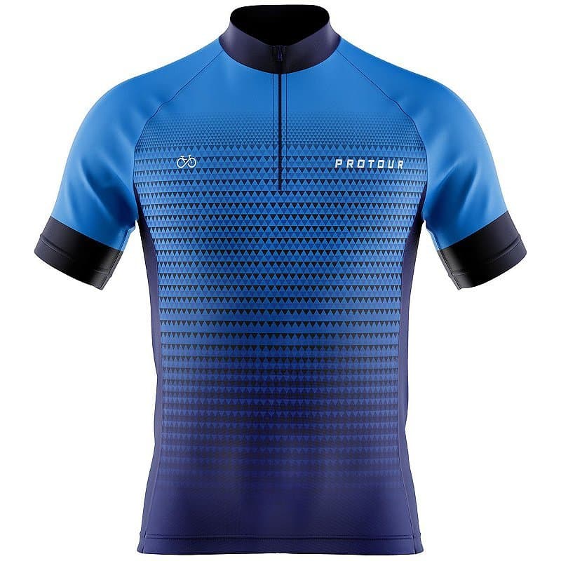 Camiseta Ciclismo Masculina Dryfit Proteção UV Bike MTB Speed Degrade Azul