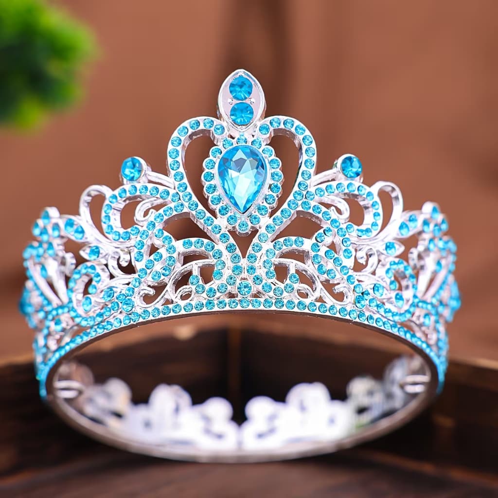 COROA REDONDA AZUL PRINCESA FESTA