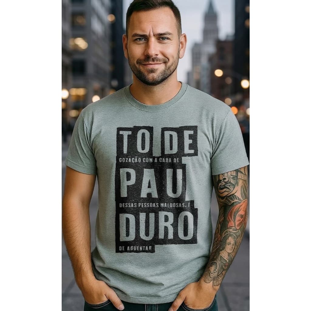 Camiseta Camisa Masculina Frases To de P Duro Meme Humor Moda Malha Fria Premium Confortável Não Amassa
