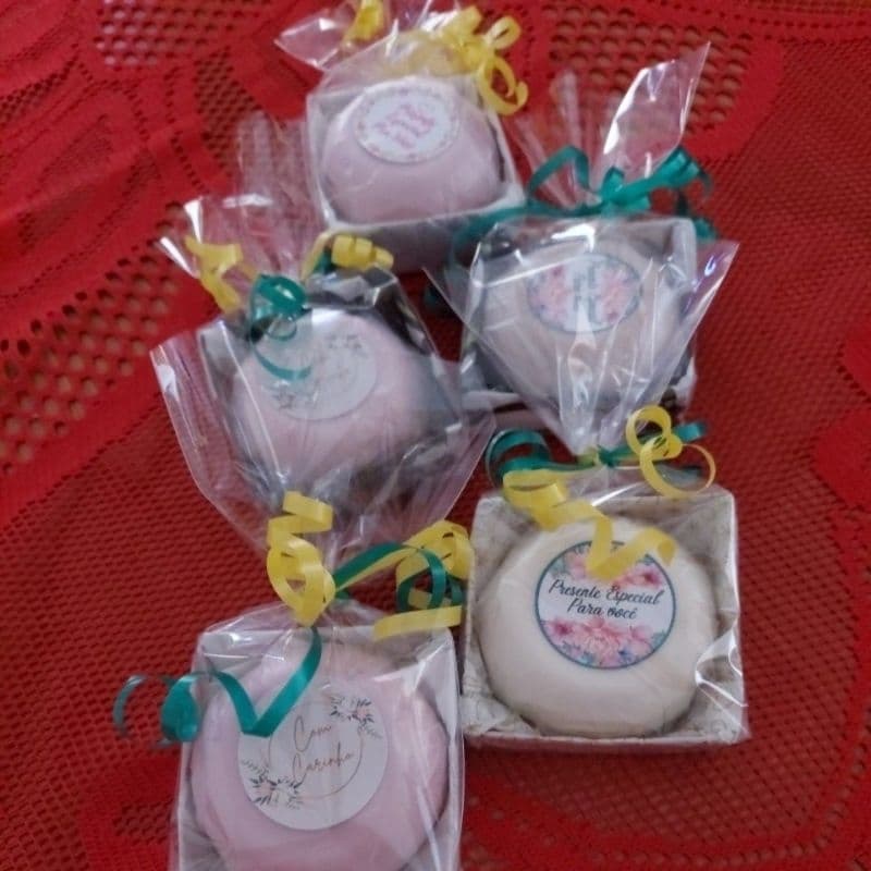 kit com 5 lembrancinhas de sabonete natura todo dia
