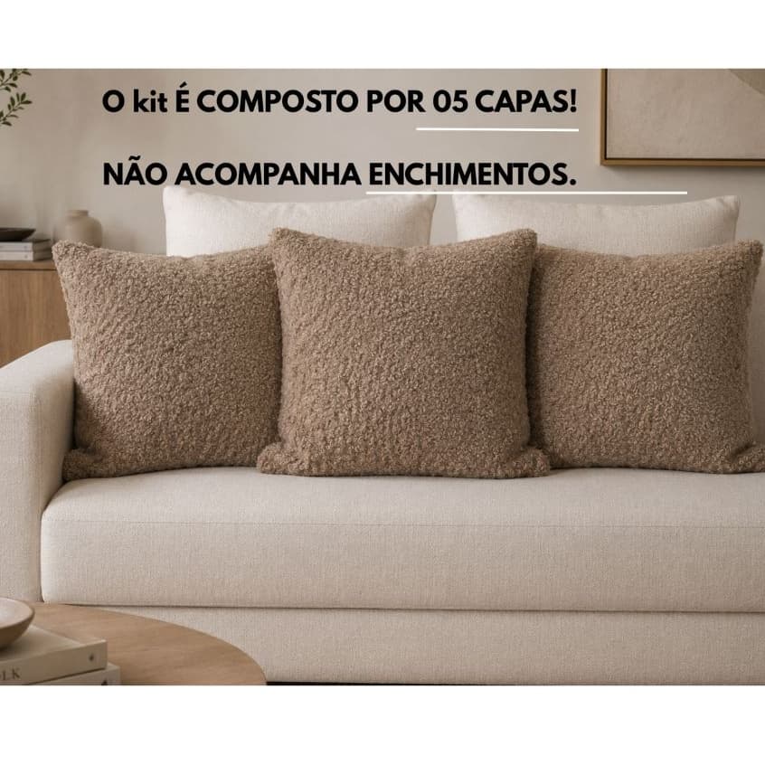 Kit Capa Almofada 5 Peças Charme Moderno