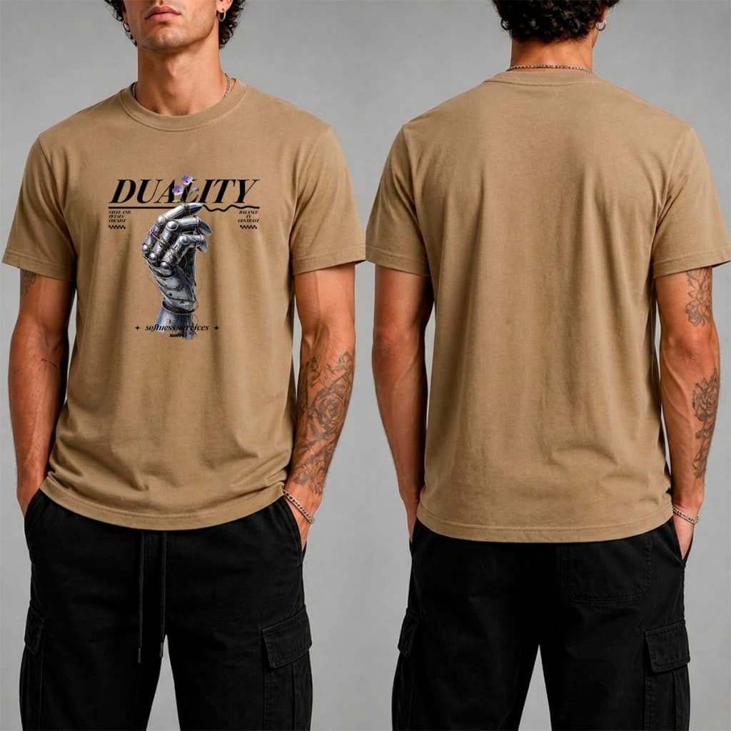 Camiseta Duality Masculina Malha Penteada Premium Algodão 100% 30.1 Casual Urbano Fashion Moda