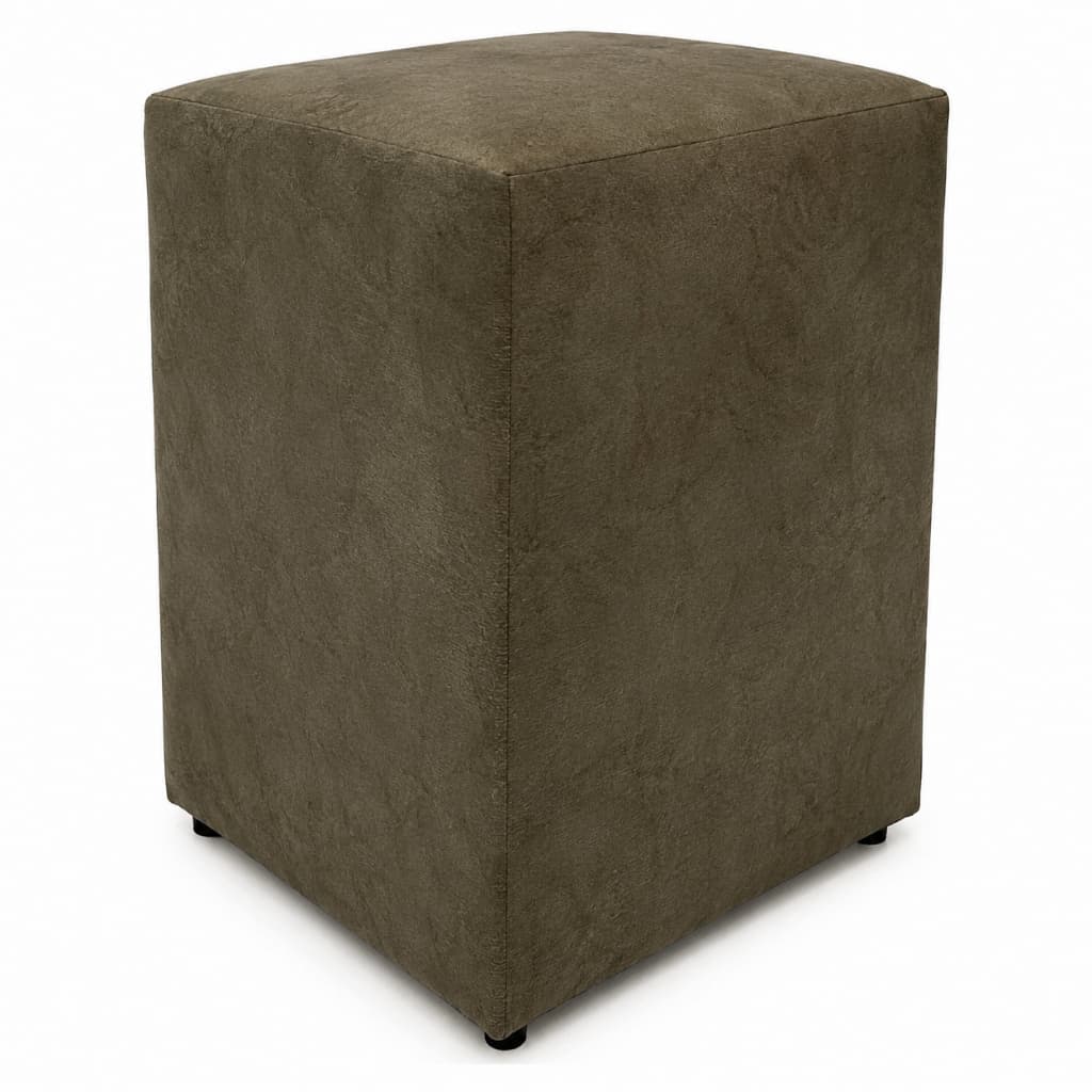 Puff Banquinho Assento Poltrona Quadrado - Decoração/Uso - 45x34x34 - Suporta até 120 Kg - Marrom